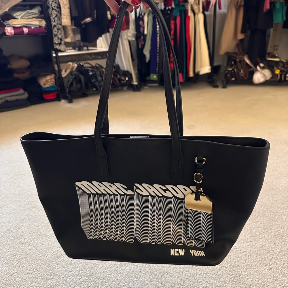 Marc Jacobs Black Tote with Graphic Design